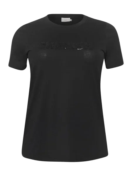 KAFFE CURVE Tricou negru