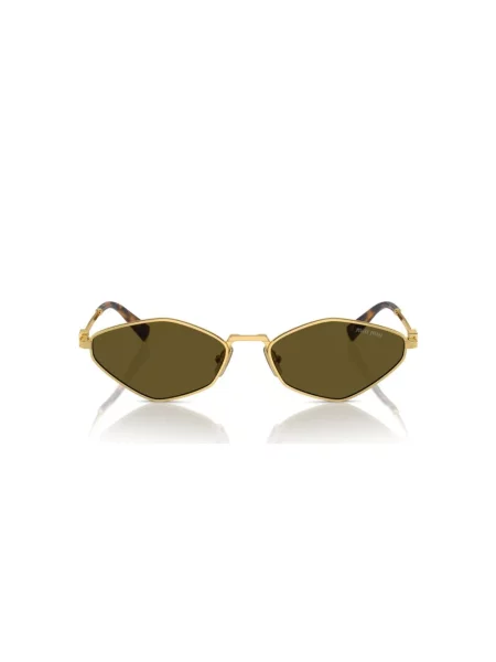 Miu Miu Okulary Przeciwsłoneczne Mu gold żółte