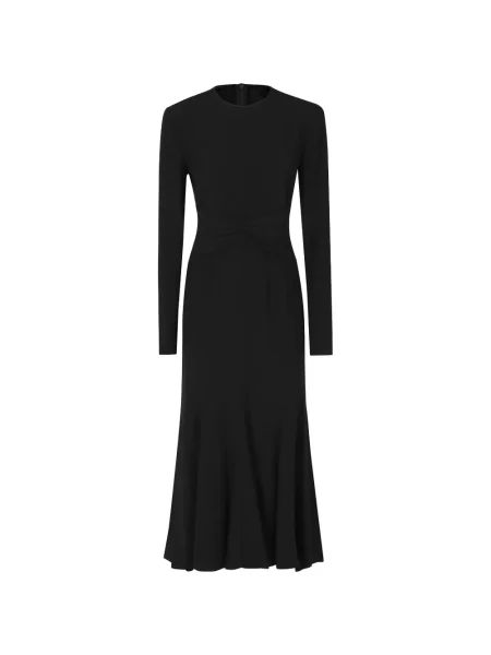 Lung rochie maxi Alberta Ferretti cu volane negru