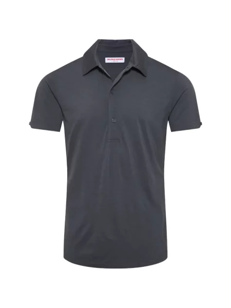 Tricou polo Orlebar Brown din lână merinos gri