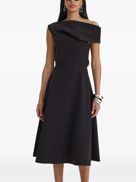 Rochie midi Moos Studio drapată negru