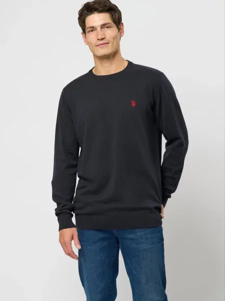 U.S. POLO ASSN. Pulóver UMAdair cseresznyepiros fekete