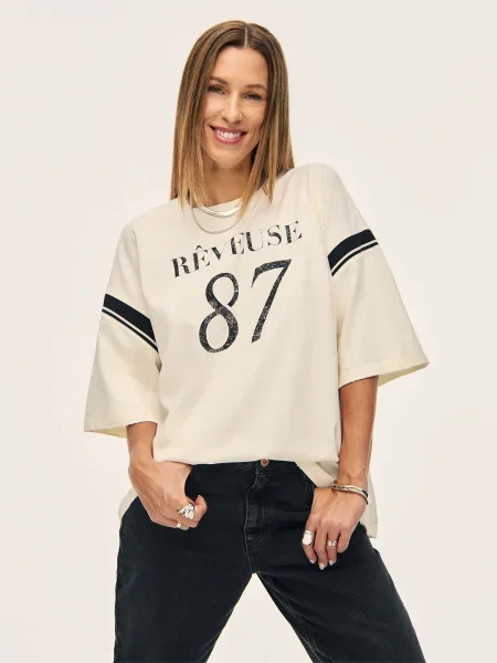 Kamila Šikl Tricou supradimensional murdar alb