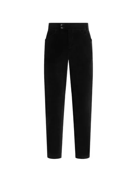 Pantaloni Dolce & Gabbana de catifea negru