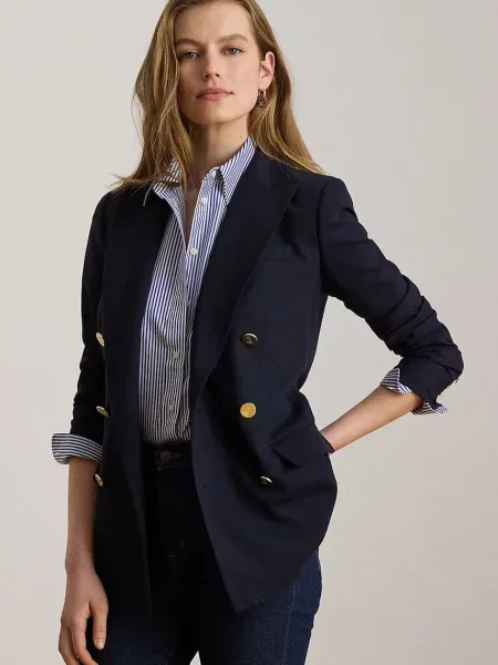 LAUREN RALPH LAUREN Sako Tmavomodrá Straight Fit modrá