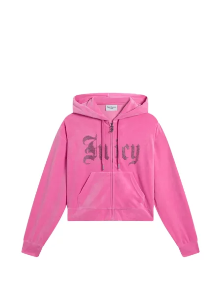 Stras decupat hanorac cu glugă Juicy Couture roz