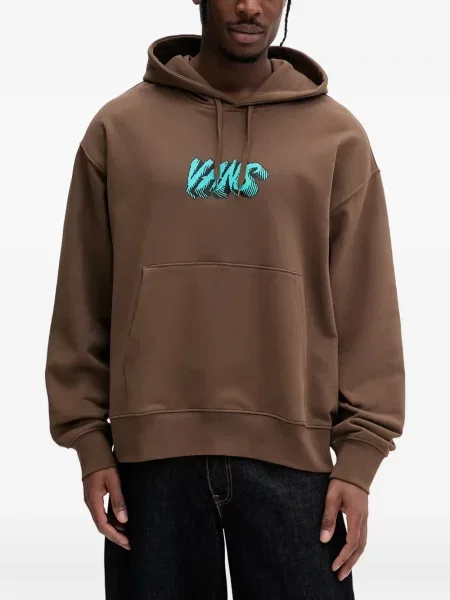 Hanorac cu glugă Vans cu imagine cu cordon maro