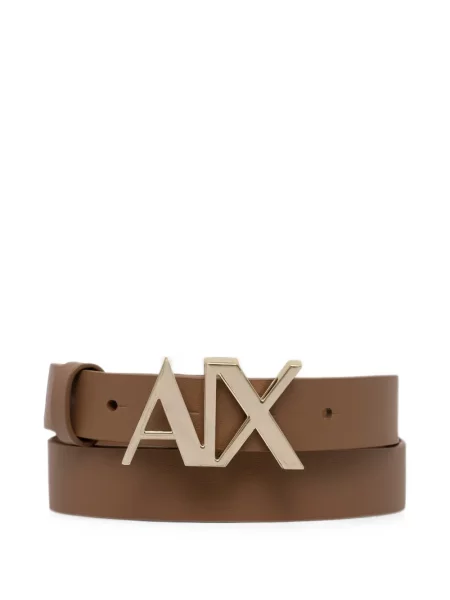 Curea Armani Exchange cu autograf maro