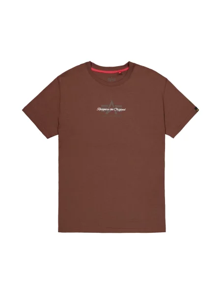 ALPHA INDUSTRIES Tricou Foam maro / gri alb