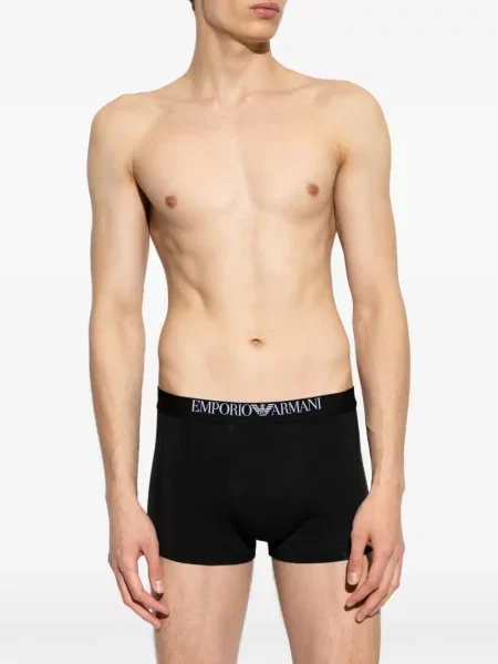 Boxeri Emporio Armani cu autograf negru