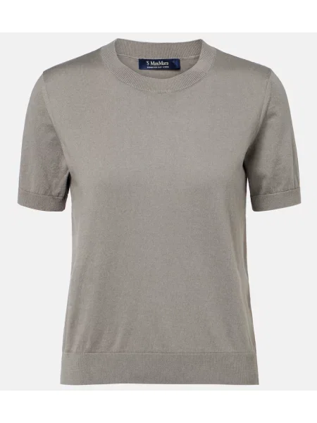 Top 's Max Mara de mătase gri