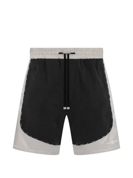 Pantaloni scurți din denim Amiri din satin negru