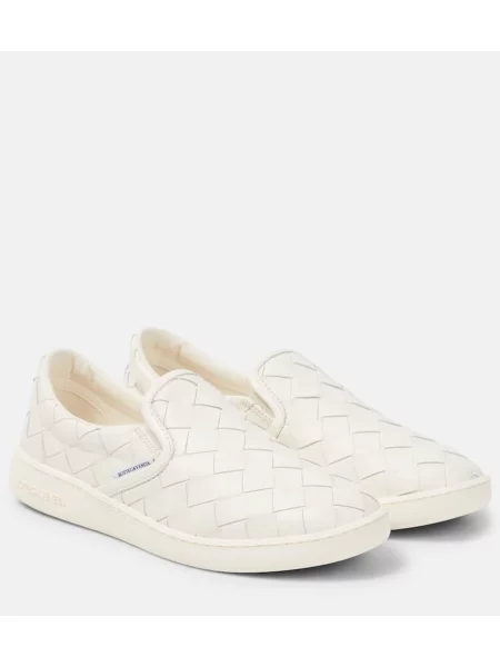 Sneakerși Bottega Veneta din piele alb