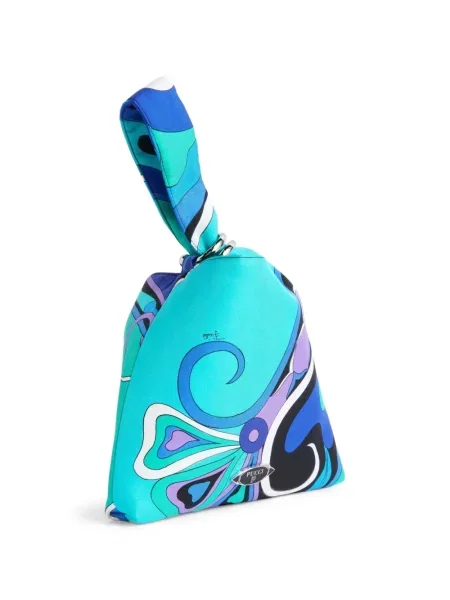 Geantă shopper Pucci cu imagine albastru
