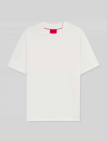 HUGO T-Shirt Dapolino Écru biała