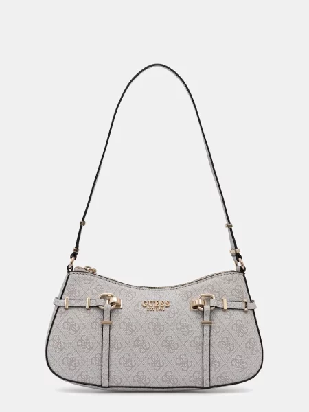 Guess torebka z imitacji skóry LEONA beżowa