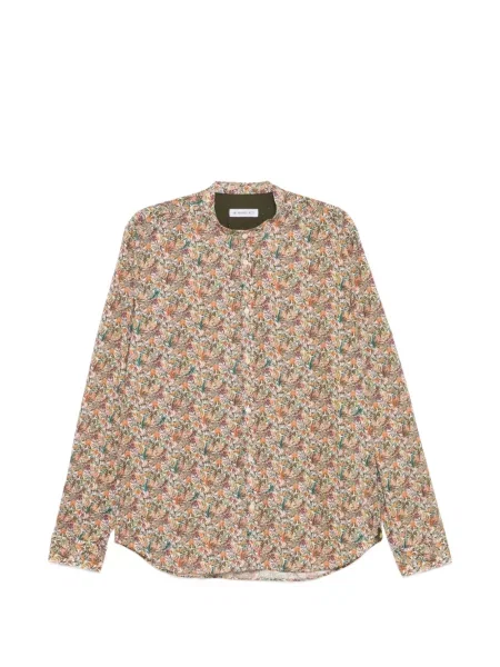 Gulerat cămașă Manuel Ritz cu model floral cu imagine portocaliu