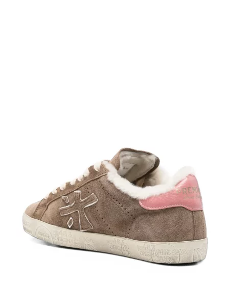 Sneakerși Premiata din piele de căprioară maro