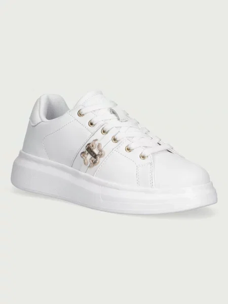 Just Cavalli sneakers boty kožené bílé