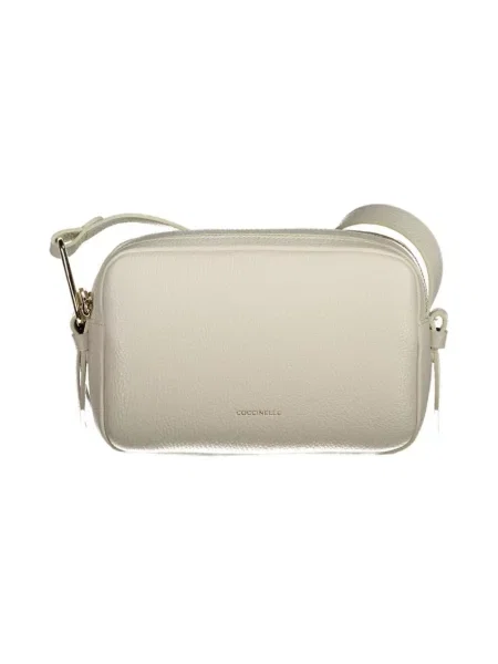 Torebka skórzana Coccinelle biała