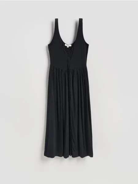 Reserved Rochie midi cu adaos de negru