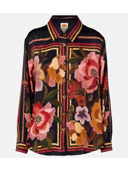 Cămașă Farm Rio cu model floral negru