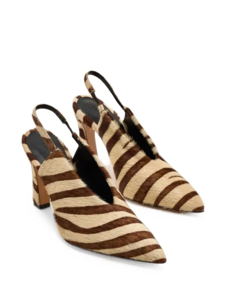 Pantofi cu toc Yuzefi cu imagine slingback maro