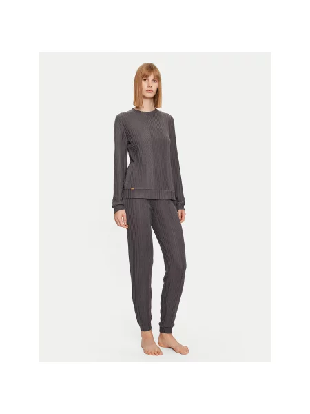 Selmark Pižama Basica Regular Fit siva