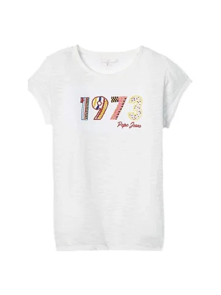 Tricou copii Pepe Jeans alb