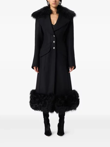 Palton de blană Blumarine negru