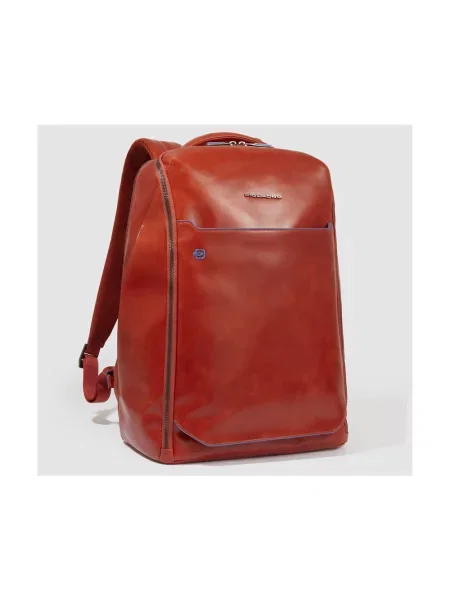 Torba na laptopa Piquadro skórzana pomarańczowa