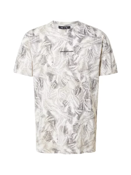 ARMANI EXCHANGE Tricou crem / închis / gri închis bej