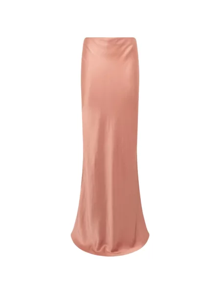 Fusta maxi Blugirl din satin roz