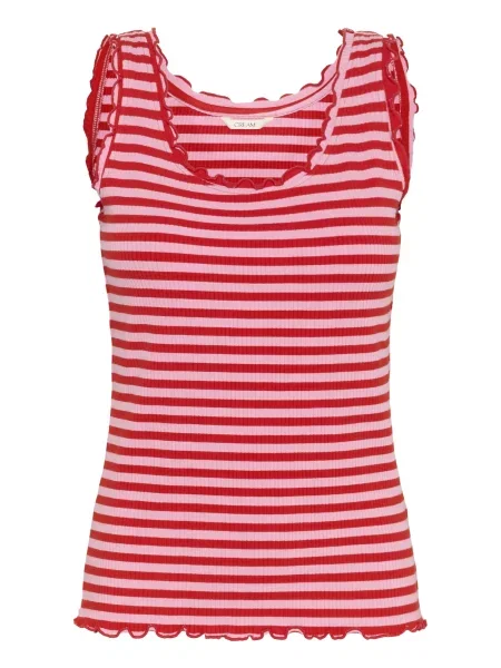 Cream Top Ribba ružičasto crvena