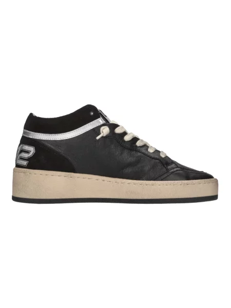 Sneakersy 4b12 skórzane czarne