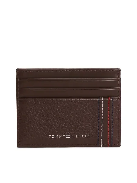 Tommy Hilfiger etui za kartice usnjeni rjava