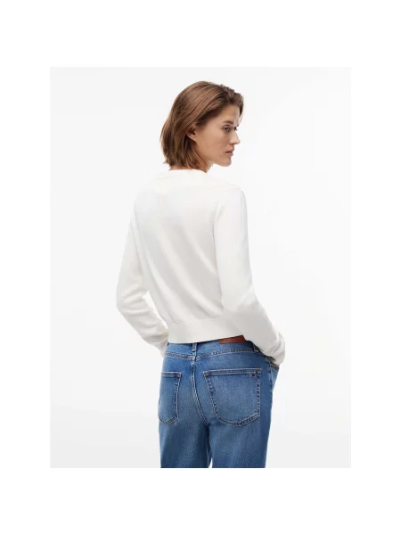 Tommy Jeans Svetr námořnická modř / jasně červená bílá