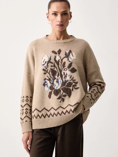 Weekend Max Mara pulover pentru femei din lână WKDPAVIDI bej