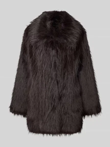 Płaszcz z imitacji futra o kroju regular fit z zapięciem na haftki model ‘BREA’ Selected Femme