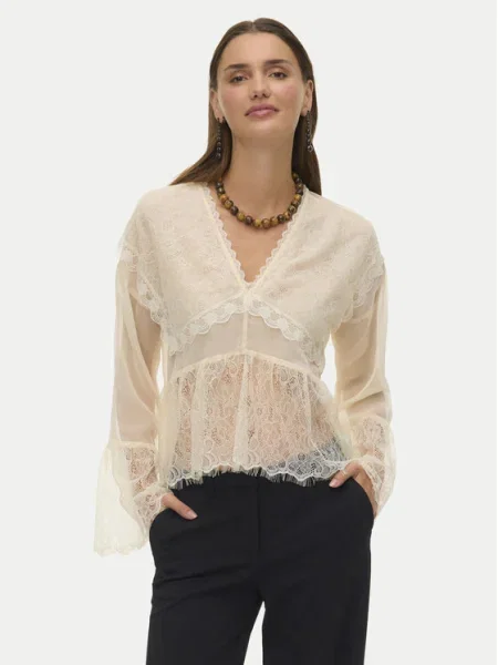 Vero Moda Bluză Emilie Écru bej