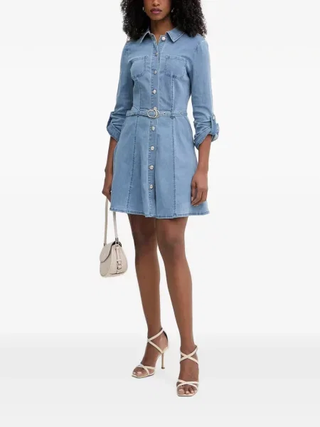 Cu centură rochie mini Morgan albastru