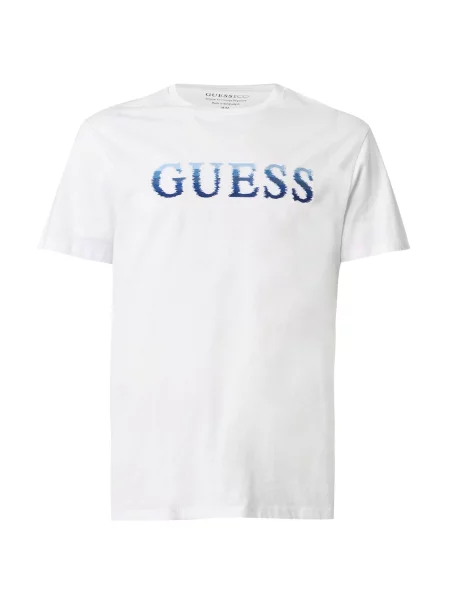 GUESS Tricou albastru / albastru deschis / albastru închis alb
