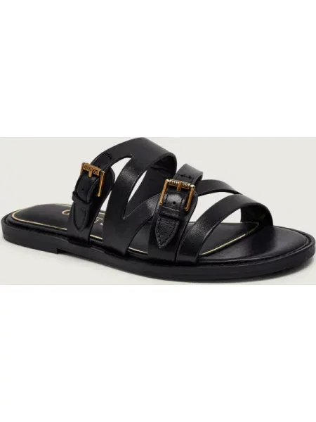 Guess De piele șlapi GRAYDEN negru