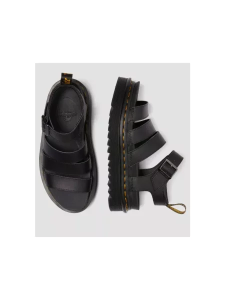 Sandały Dr. Martens skórzane na platformie czarne