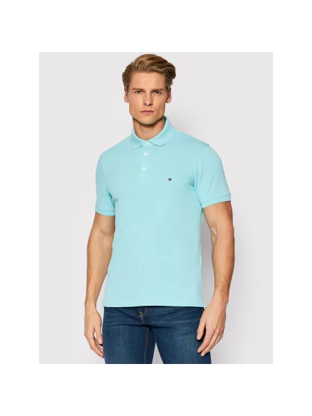 Tommy Hilfiger Polo marškinėliai Slim Fit mėlyna