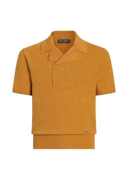 Tricou polo Dolce & Gabbana de in galben