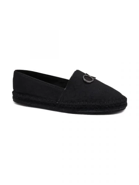 Calvin Klein Espadrile cu adaos de piele negru
