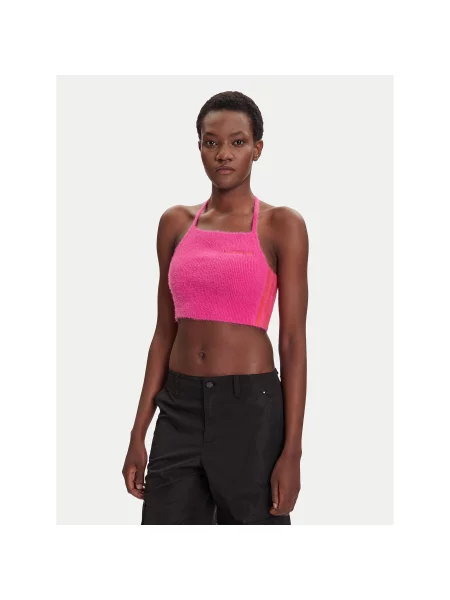 Adidas Топ Fluffy Slim Fit рожевий