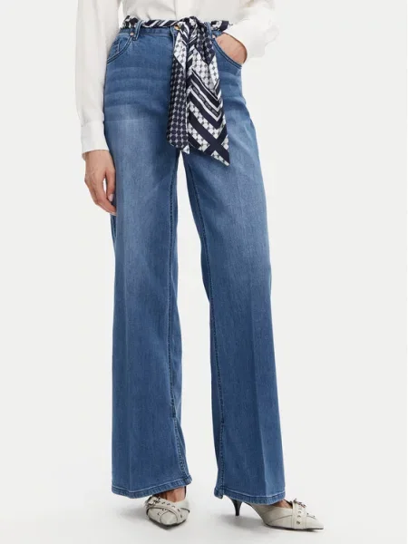 Gaudi Jeansy Wide Leg niebieski