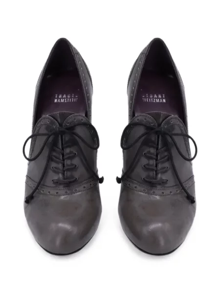 Šněrovací krajkové lodičky Stuart Weitzman šedé